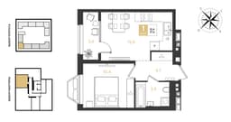 1-комнатная