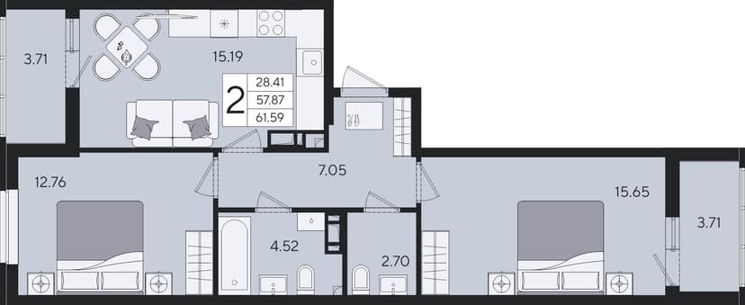 2-комнатная