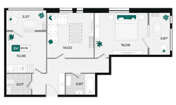 2-комнатная